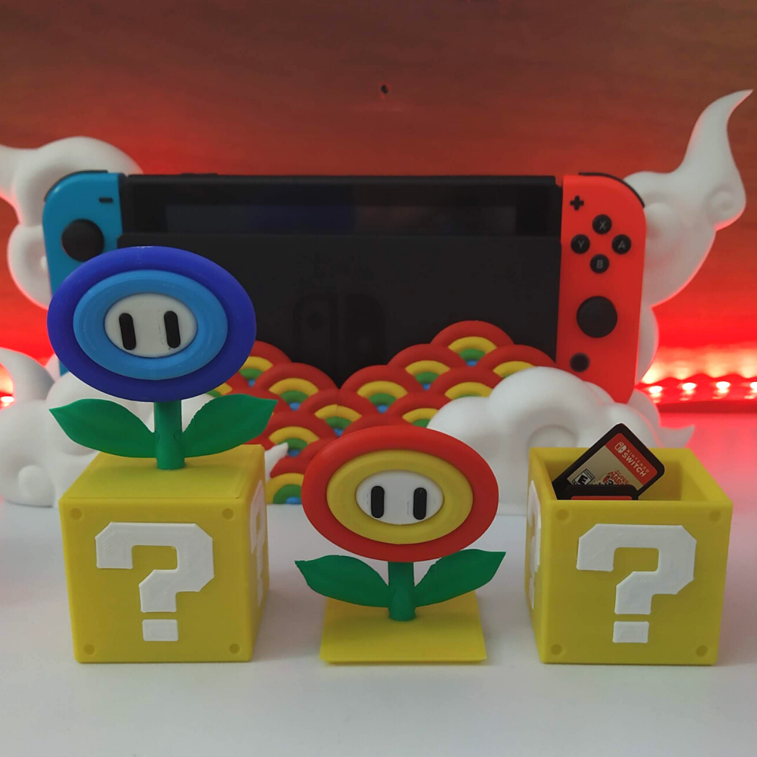 Flor de fuego, flor de hielo, switch, juegos, cartuchos, impresion 3d, 3d print, caja de cartucho