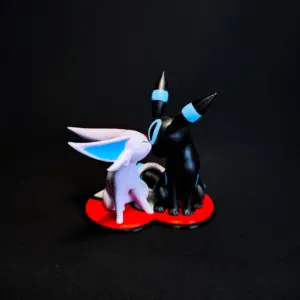 impresión 3d, personaje espeon y umbreon, pokemon, prototipado 3d, 3d print, diseño 3d, personalización 3d, cultura pop, personajes de tv, hecho a mano, modelado 3d, servicios de impresión 3d