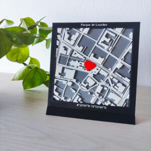 Regalo de san Valentin nuestro mapa personalizado pareja decoracion en impresion 3d